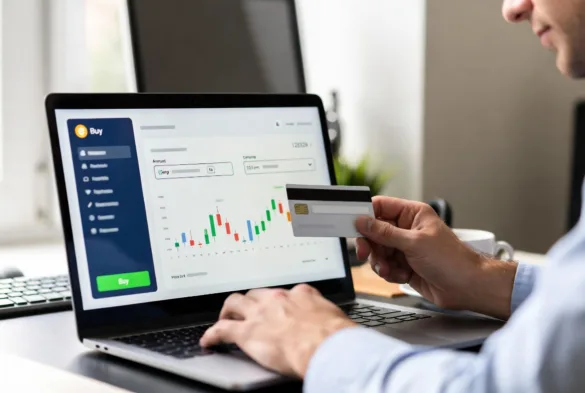 buying cryptocurrency with a credit card on online exchange