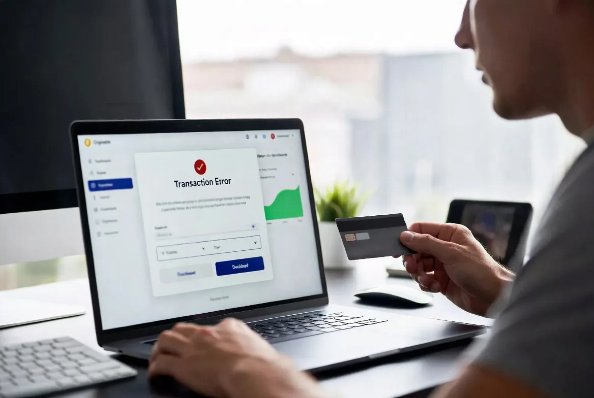 declined credit card crypto transaction on exchange platform