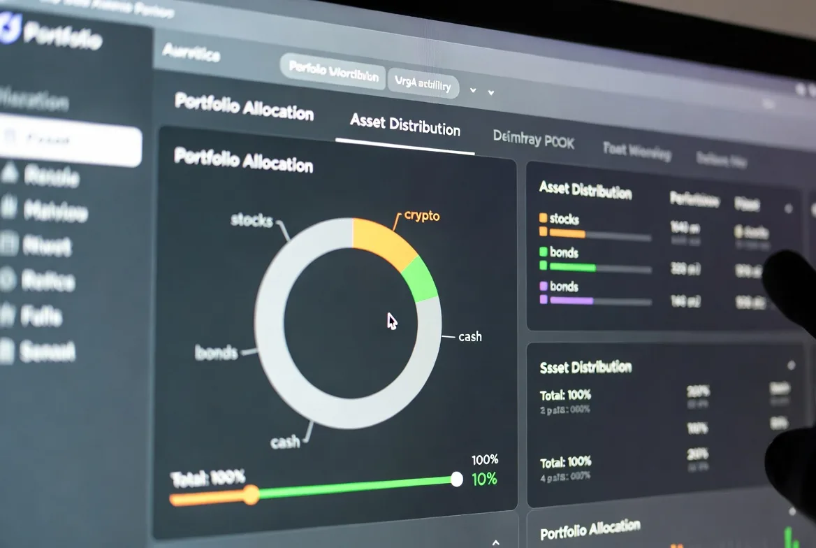 allocating crypto percentage inside retirement portfolio interface