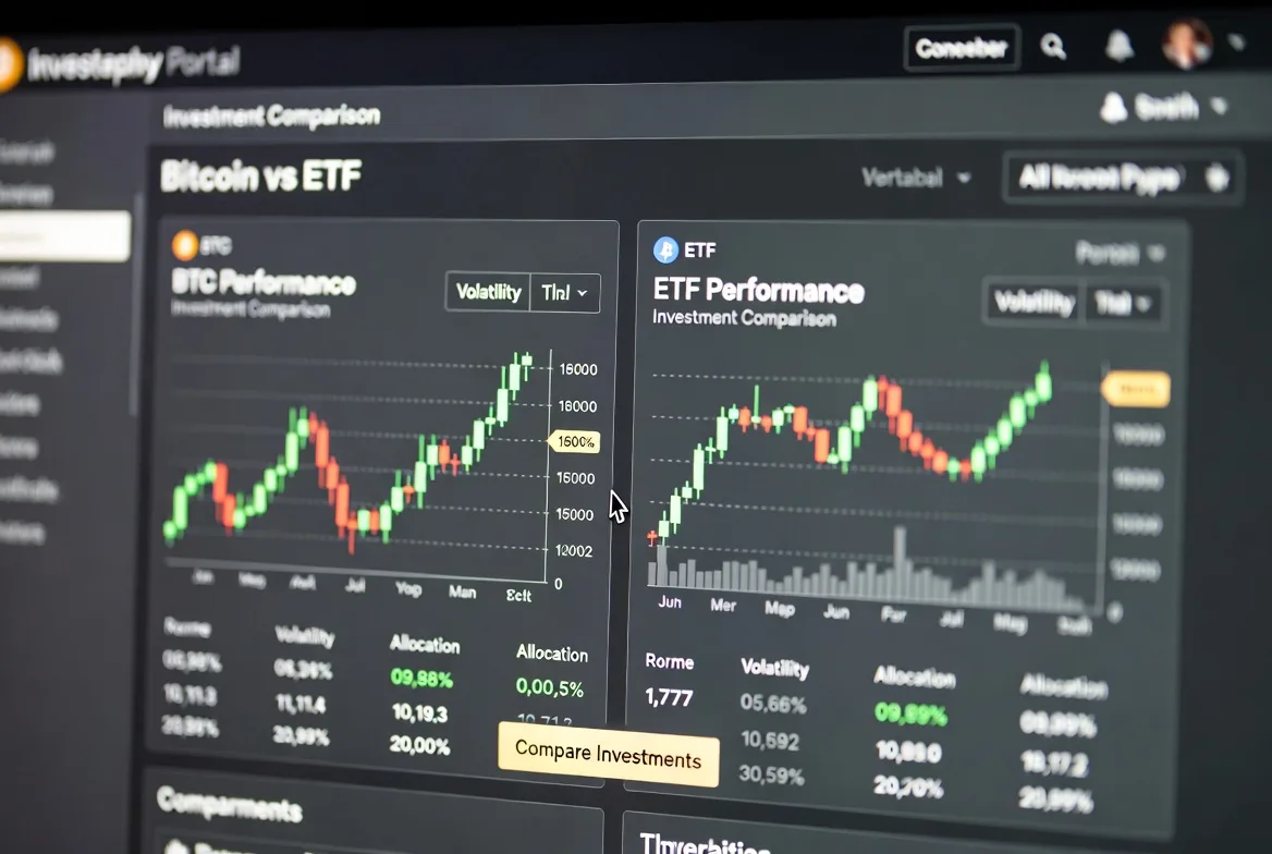 comparison between bitcoin and crypto ETF investment options