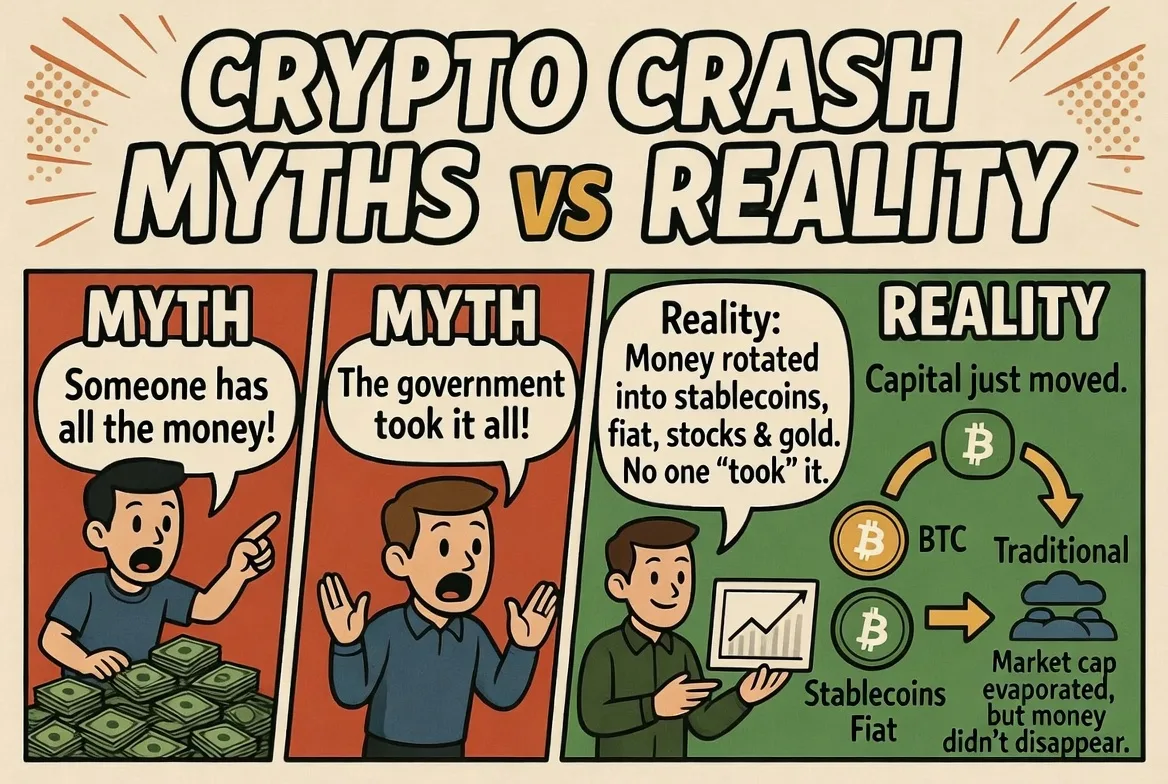 Debunking common misconceptions about lost money in crypto crashes