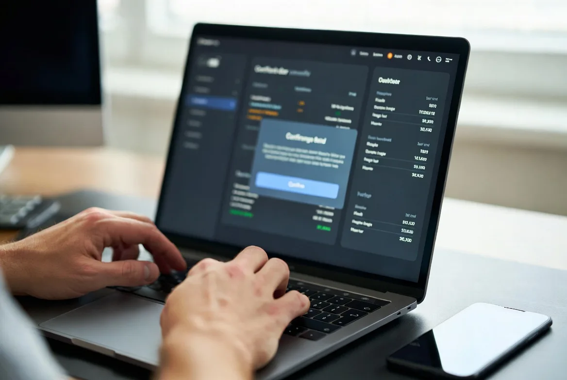 User confirming a cross-chain transaction