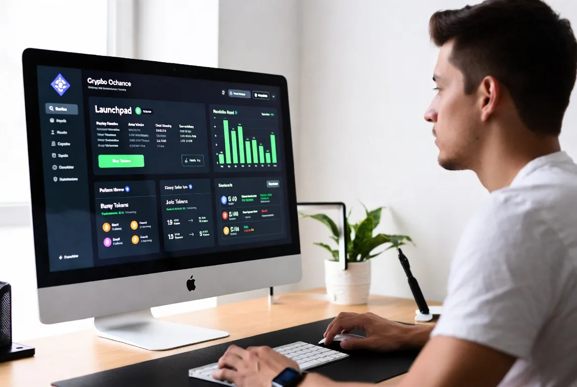 Token creation process from coding to initial token sale in primary crypto market
