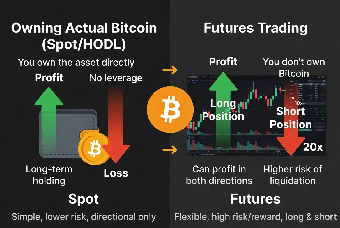 Visual explaining crypto futures mechanics